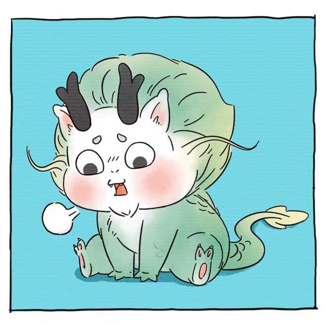 针对台文馆吉祥物涉抄袭道歉，大陆原创者「嗷呜龙宝」对支持他的网友表达感谢。（翻摄自嗷呜龙宝AoWu脸书）