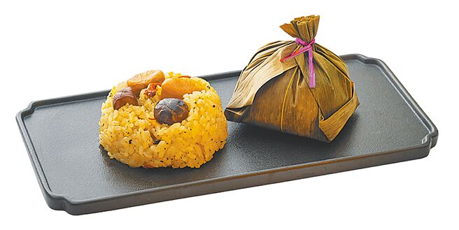 PChome 24h购物拾贰食品，黑松露栗子粽（全素）3入礼盒组（450g）特价459元。（PChome 24h购物提供）