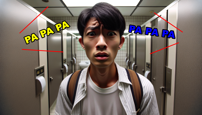 男大生在学校的厕所听到啪啪声，质疑在厕所做不脏吗。（示意图、与本案无关／AI生成）