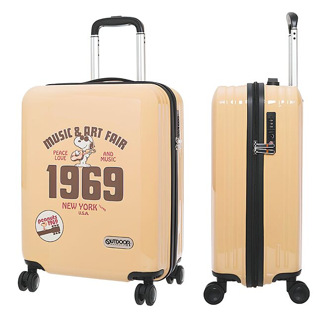 大葉高島屋的百達遊「史努比SNOOPY 20吋行李箱」，2990元。（大葉高島屋提供）
