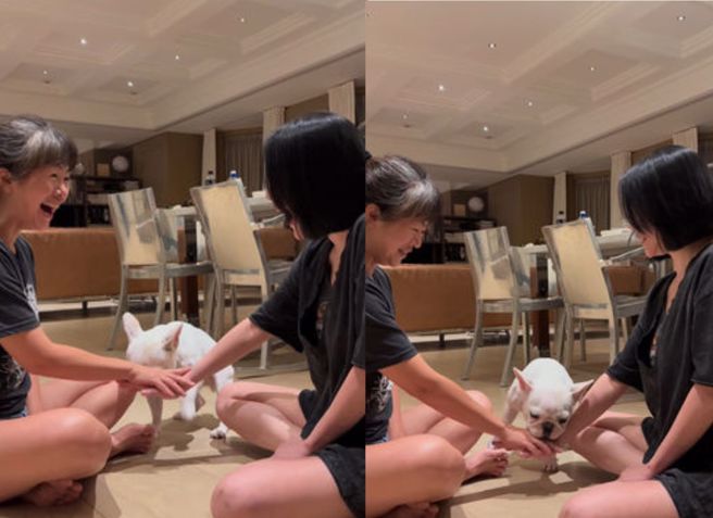 小S上传与大姊合拍的影片。（图／小S脸书） 