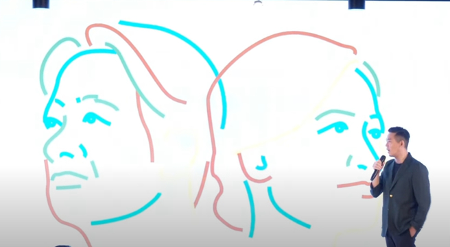 520就职典礼主视觉。（图 / 撷取自中时直播）
