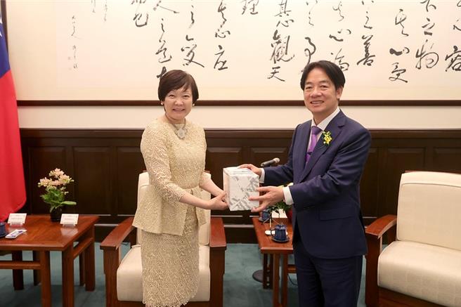 总统接见安倍晋三夫人　让台日善的循环成为国际社会典范。总统府提供