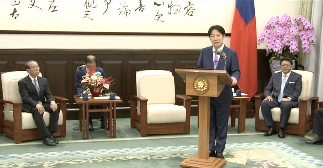 接见日台交流协会理事长　赖清德：共同实现「自由开放的印度太平洋」愿景。曾薏苹截图