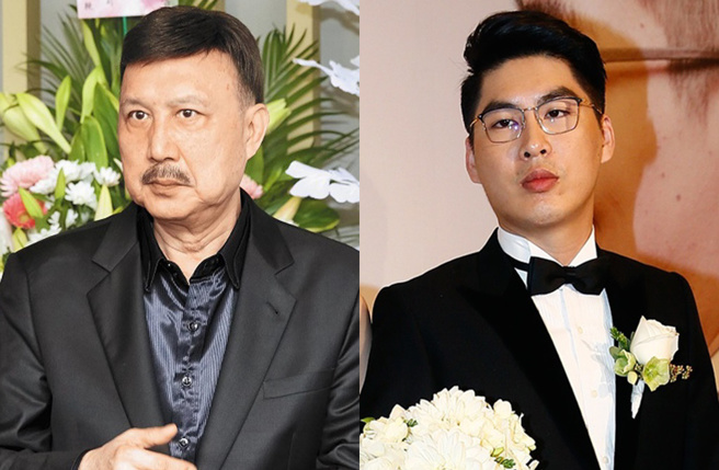 余天(左)在女婿涉诈后，神隐多日。（图／中时资料照片）