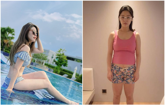 白家绮本月初被拍到腰间有三层肉。（图／白家绮脸书）