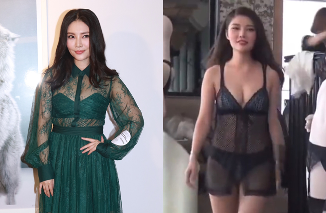 徐冬冬過去為內衣品牌走秀影片在網上流傳。（圖／達志影像；翻攝自_葉抱一微博）