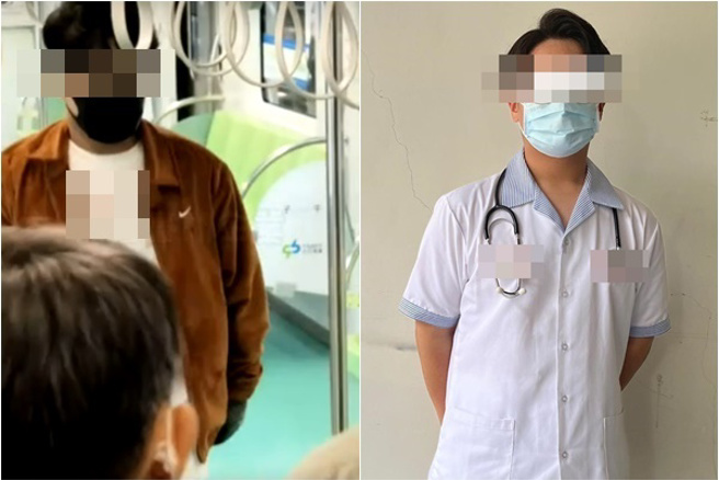 台中捷运今天惊传砍人案，洪姓凶嫌来自高雄市，为年仅20岁护专实习生。( 合併图，翻摄画面 / 当事人脸书 )