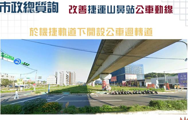 议员钱龙力促活化机场捷运A10站高架轨道下閒置杂草空间，解决人车争道问题。(钱龙提供／蔡依珍桃园传真)