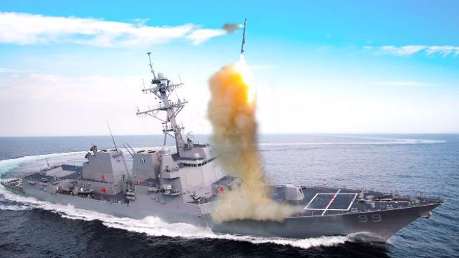 洛马公司自费研发爱国者3型飞弹安装进神盾舰里。(图/LM)