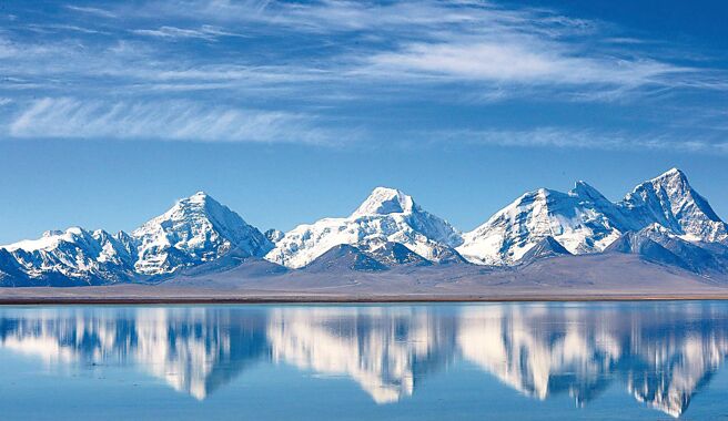 綽木拉日地處喜馬拉雅山脈中段，雪水常年給多慶湖。（新華社）