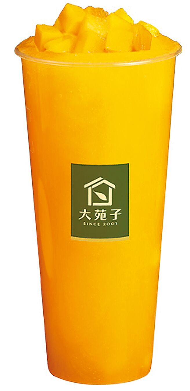 大苑子「爱文芒果冰沙」严选自屏东枋山枋寮的爱文芒果。（大苑子提供）