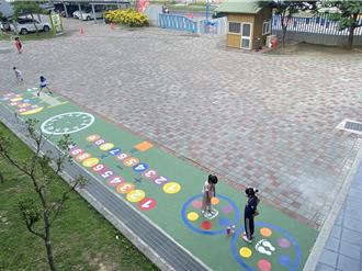 台南蓮潭國中小學「數學百步道」 學童邊學邊運動