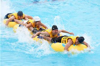 中部慶端午「人體龍舟賽」好吸睛 陸上龍舟環保又刺激