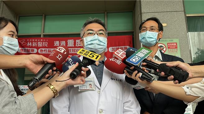 中捷昨发生砍徒持刀砍人事件，林新医院对3名伤者伤势做出说明。（冯惠宜摄）