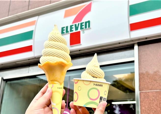 7-11霜淇淋新口味「海鹽蜂蜜牛奶」初登場，澎湖地區首度開賣。（7-11提供／朱世凱台北傳真）