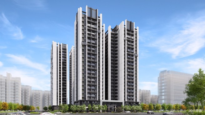 「富宇双捷新案8816」坐落机捷门户，优付方案66万元起可直接交屋。(外观3D示意图)（图片来源/业者提供）