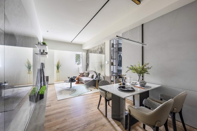 「富宇新案8816」提供2房样品屋照片，坪效高、完美利用各个空间。（图片来源/富宇建设提供）