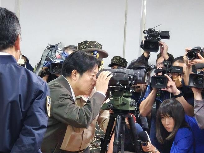 賴清德總統23日勗勉海軍陸戰隊66旅，也了解國軍裝備。（賴佑維攝）