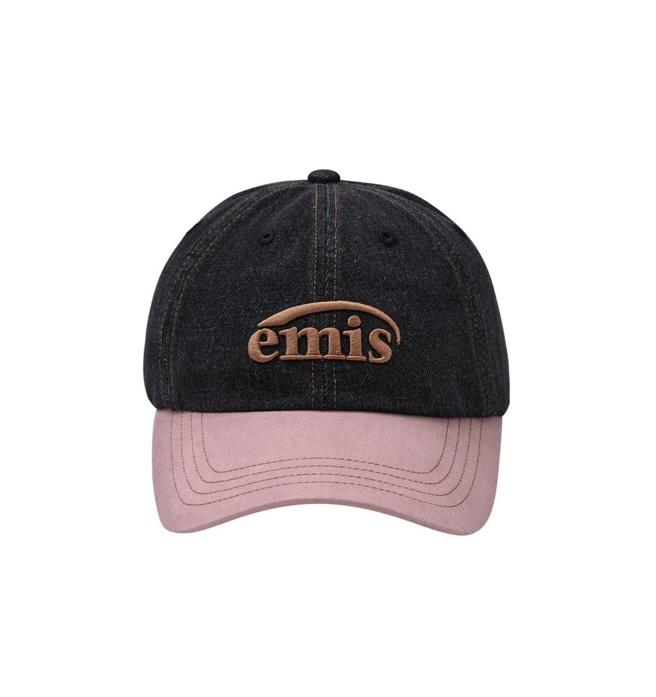 emis台中店新增丹寧黑粉棒球帽，1580元。（emis提供）