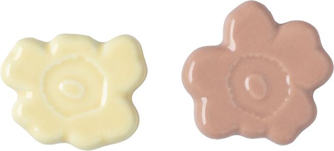 亞洲獨家 Marimekko Unikko 圖案醬料碟組，1490元。（Marimekko提供／林欣儀台北傳真）