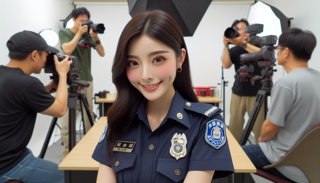 竹北分局的女警被爆料后，很多网友希望女警可以出道，今天SWAG出面回应了。（示意图、与本案无关／AI生成）