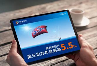 美元高利定存搶市 這家年利率飆5.5％