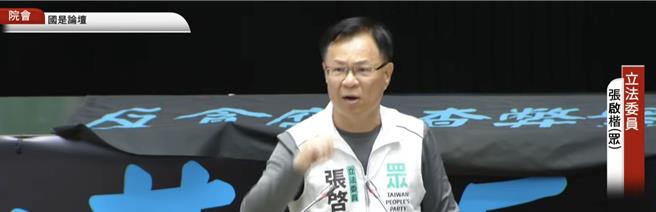 民眾党立委张启楷。（摘自国会频道直播）