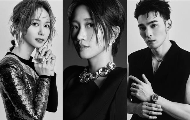 第35届金曲奖由Lulu（中）担任典礼主持人，陈明珠（左）、黄伟晋主持星光大道。（台视提供）