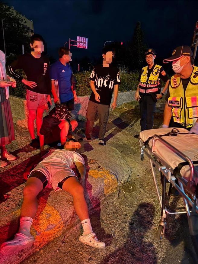 花莲国中生到垦丁毕旅疑集体中邪。(屏东县消防局提供)
