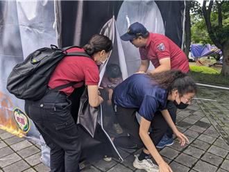 戶外季來臨防溺宣導 坪頂警義消與里民同樂