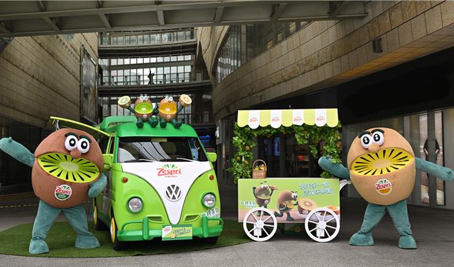 Zepri 打造全新「金價活力早餐車」並規畫於全台巡迴。（Zespri提供／朱世凱台北傳真）