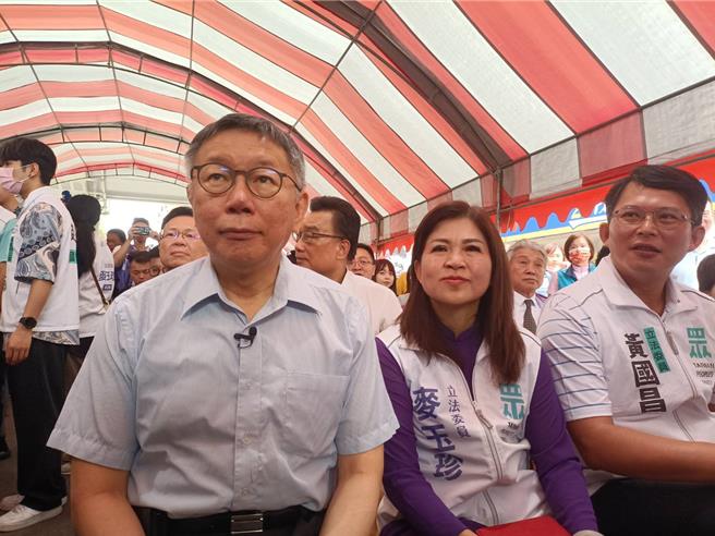 民眾党主席柯文哲指出，执政党动员抗争行动，有种时空错乱感觉。（陈淑娥摄）