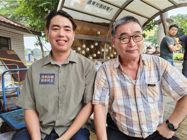 民进党嘉市全国党代表选举，正国会中常委陈茂松力挺儿子陈昱廷第二高票当选。（廖素慧摄）