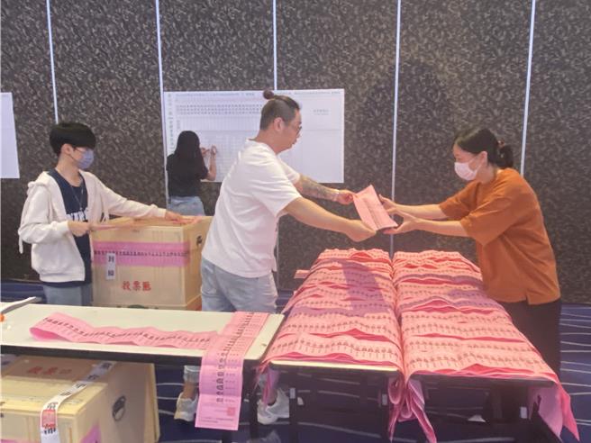 民進黨台中市黨部於26日舉行第8屆主任委員、市黨員代表選舉和第21屆全國黨員代表改選，符合投票資格者有19123人，投票率59.28％。（張妍溱攝）