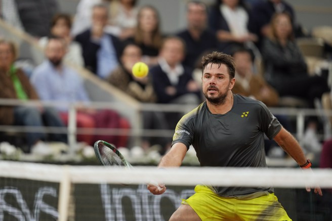 瑞士瓦林卡在2024法網首輪直落三晉級。（美聯社）