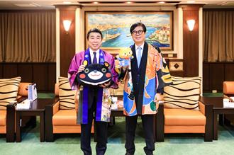熊本县玉名市长访高雄 力邀陈其迈7月赴日参与盛会