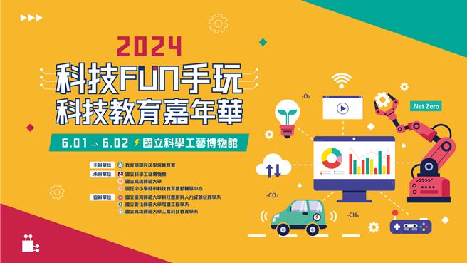 「2024科技Fun手玩－科技教育嘉年華」活動，6月1至2日在高雄科工館舉行。（教育部提供／林志成台北傳真）