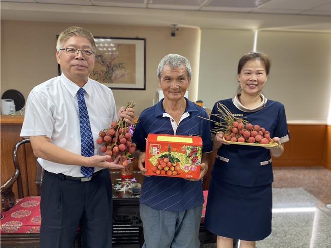 6月將進入荔枝盛產期，今年荔枝受暖冬影響產量大減，農民哀嘆連連。不過，台中市大里區農會專利推廣的台農2號「旺荔」受影響程度相較少，仍於5月底提前開跑採收，亦歡迎民眾留意嚐鮮。（大里區農會提供／潘虹恩台中傳真）