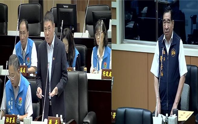 縣長鍾東錦先以客語回答黃芳椿。（摘自議會直播／李京昇苗栗傳真）