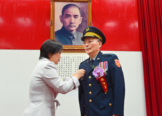 新任警政署长张荣兴23日就职。（警政署提供）