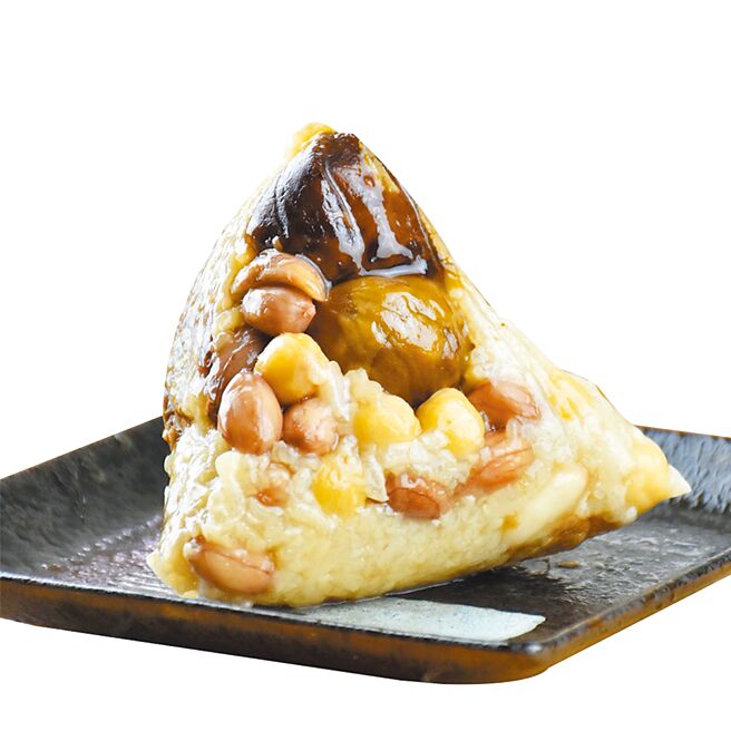 「福源肉粽」招牌栗子素粽，1袋5入，5月28日至6月3日优惠价338元。（虾皮购物提供）