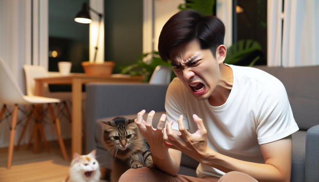 因为被猫咪抓咬，男子发狂虐杀爱猫，不仅妻子不要他，被判刑还要再罚25万元。（示意图、与本案无关／AI生成）