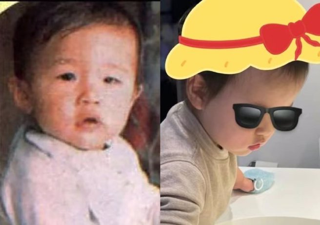 有网友晒出周杰伦小时候的照片做对比。（图／翻摄自微博）