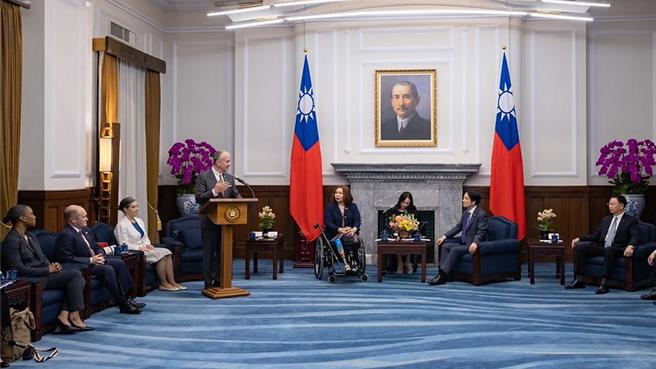 赖清德总统29日接见美国跨党派访问团(总统府提供)