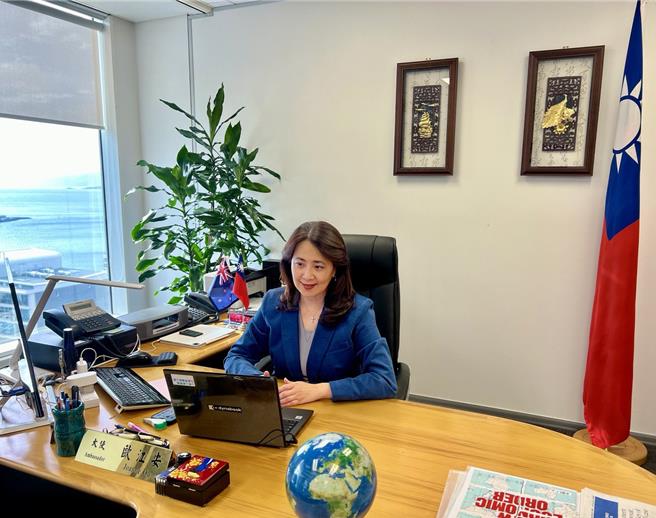 驻纽西兰代表欧江安接受外媒专访时示警，中共野心绝不止于台海，也须注意对中共贸易高度依赖，将使各国在面对中共时显得脆弱。（驻纽西兰办事处提供）