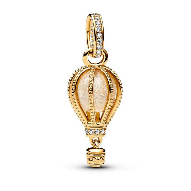 Pandora耀目燦金熱氣球吊飾 ，3280元。（Pandora提供）