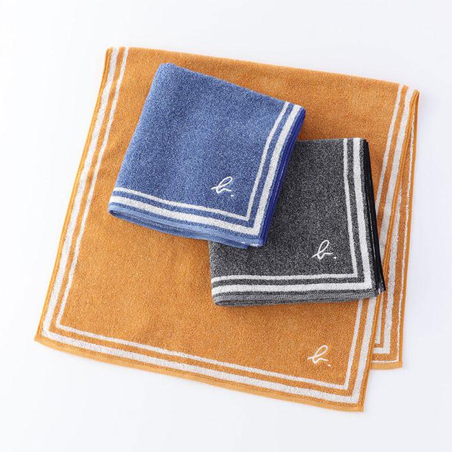 agnès b毛巾系列，简约低调。（UCHINO提供／古明弘台北传真）