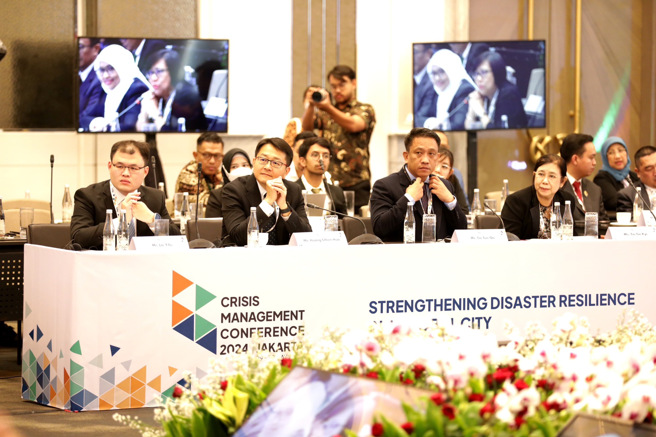 臺北市政府在5月29日和30日赴印尼雅加達，參加「2024危機管理會議」（Crisis Management Conference 2024）。（圖／消防局提供）