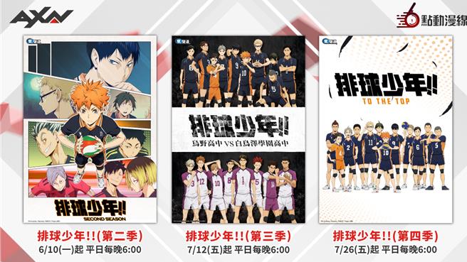 《排球少年!!》將在暑假於AXN播映。（AXN提供）